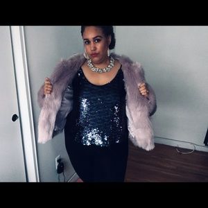 Sequin, spaghetti strap, crop top 1xl